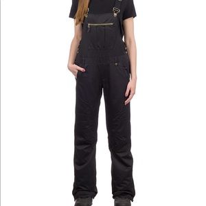 686 black magic overall bib snow pants
